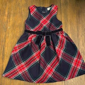 H&M plaid dress with more reddish pinks and blues. Size 1 1/2-2